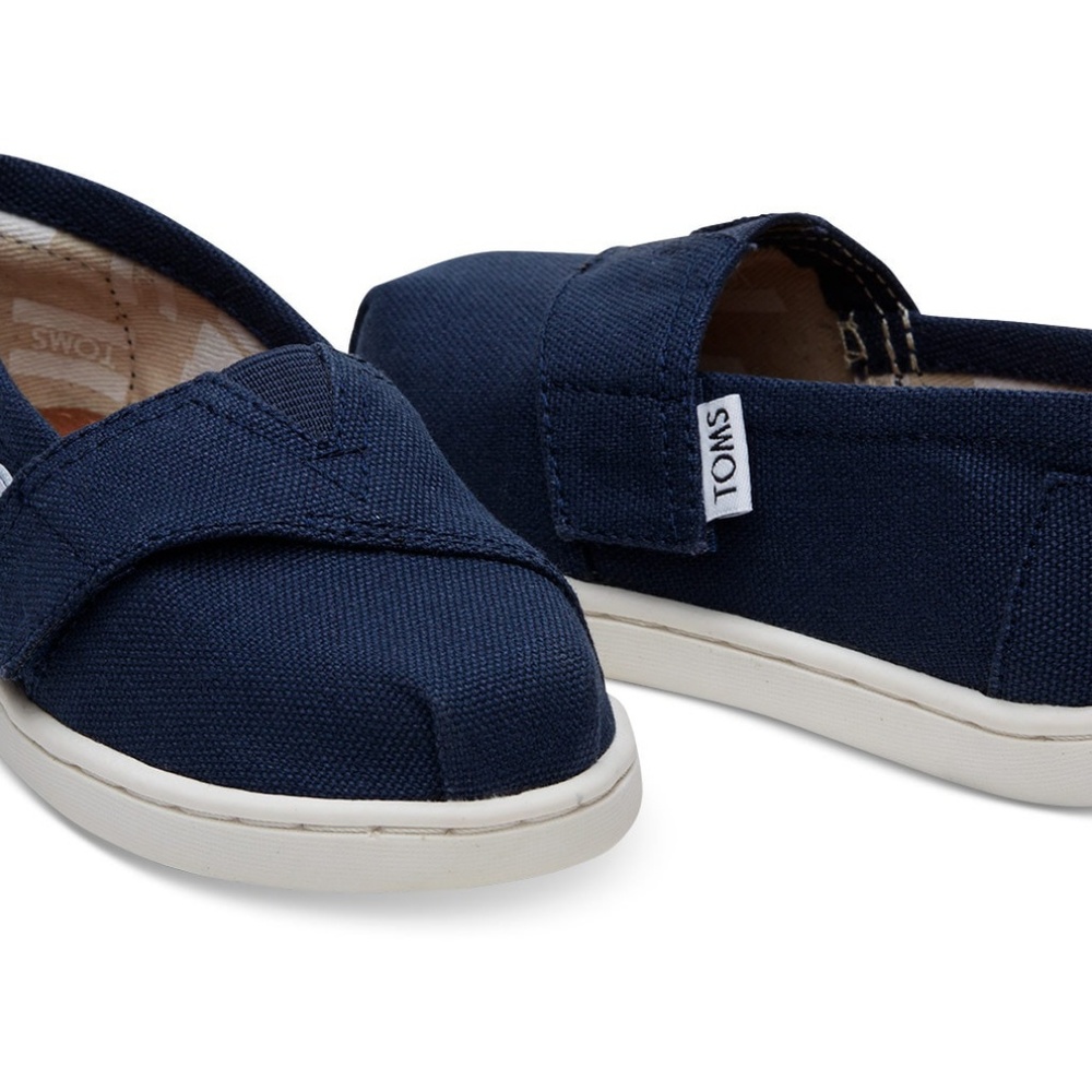 Navy Canvas Tiny TOMS Classics 